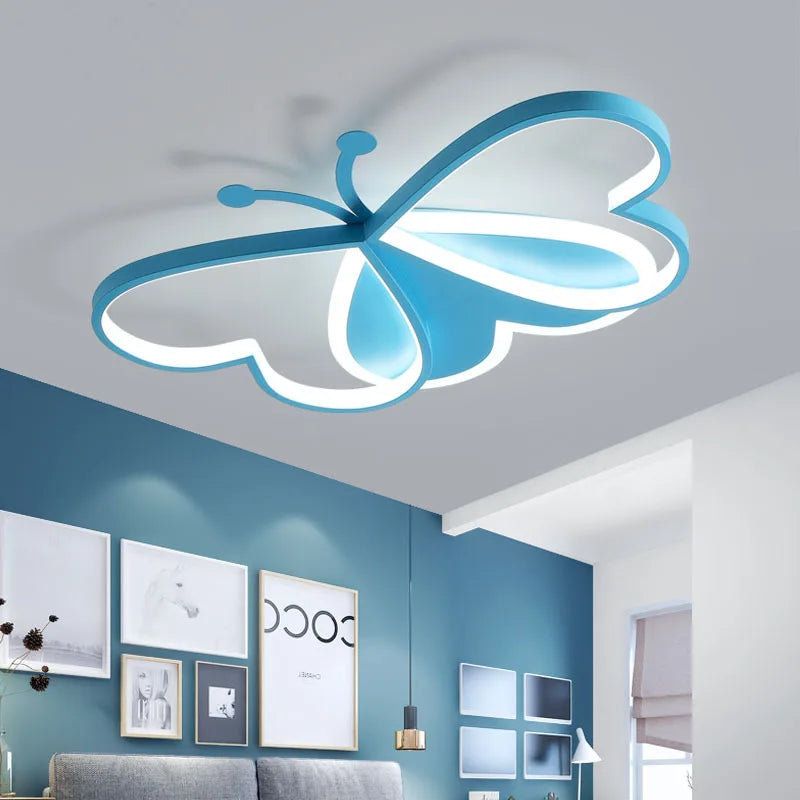 lustre papillon led pour enfants avec intensité variable - vue 2 sur 10