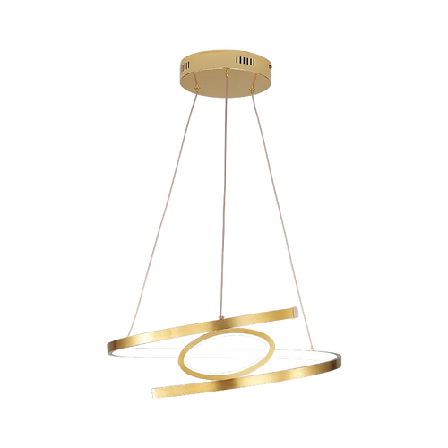 pendantifs led dorés pour un éclairage intérieur moderne et élégant - vue 6 sur 8