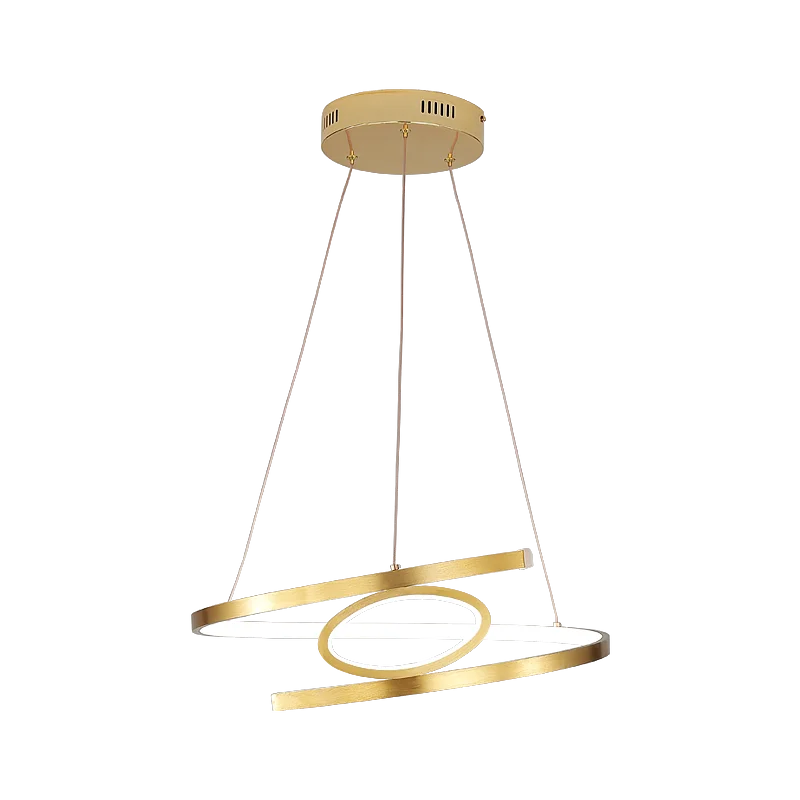 pendantifs led dorés pour un éclairage intérieur moderne et élégant - vue 6 sur 8