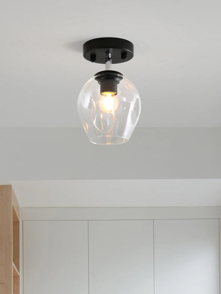Nordic simple porch hall lamp entering the house, sun table lamp, modern simple corridor lamp, sky lantern, small ceiling lamp - vue 4 sur 11