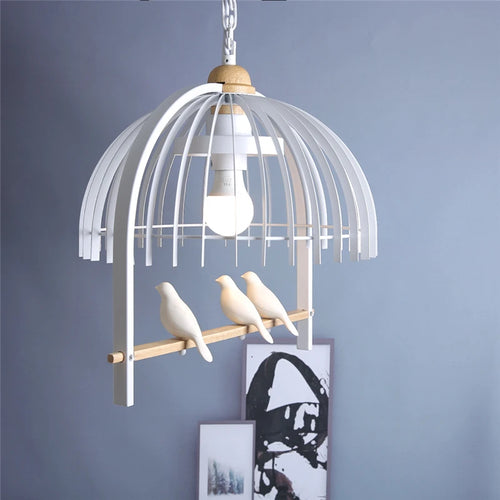 suspension moderne en fer pour oiseaux et décoration intérieure - vue 3 sur 9