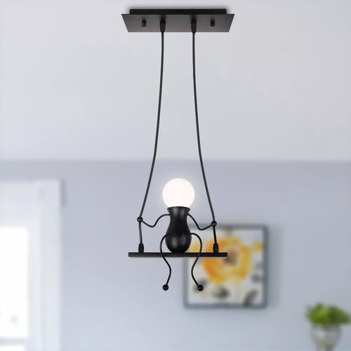 suspension lampe art décor moderne 1/3 tête - vue 2 sur 9