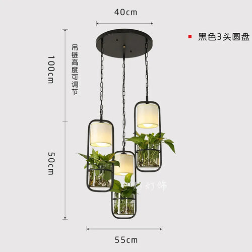 suspension moderne en forme de plante chinoise pour bar et restaurant - vue 9 sur 13