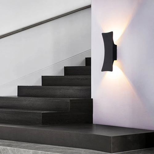 Applique extérieure LED moderne porte lumières escalier entrée balcon maison jardin porche terrasse étanche éclairage mural - vue 7 sur 8