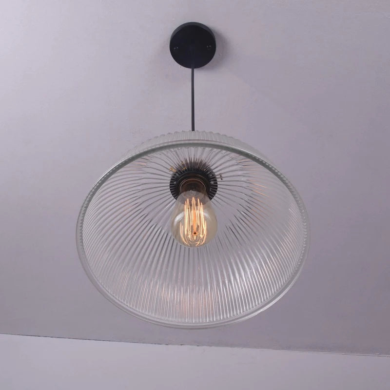 Suspension demi boule en laiton et verre transparent - vue 8 sur 8