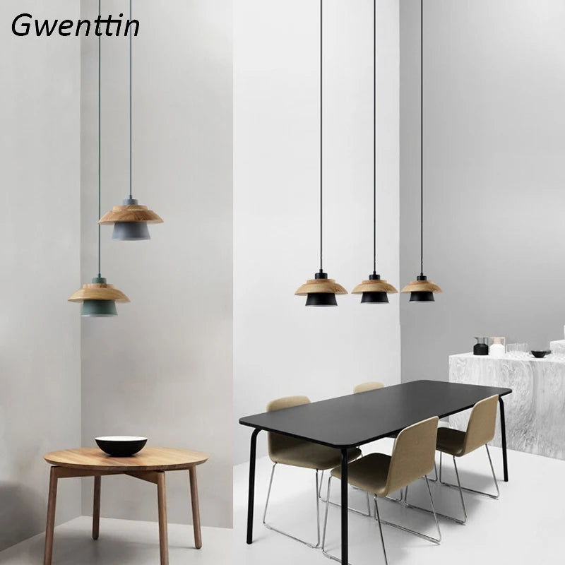 suspension en bois pour éclairage moderne et décoration - vue 10 sur 11