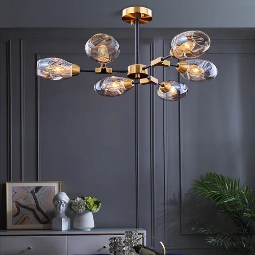 lustre en verre transparent pour intérieur design élégant - vue 2 sur 8