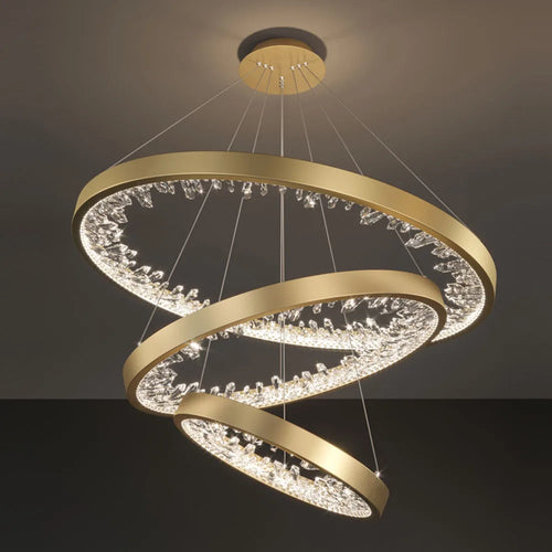 lustre design en cristal lumineux pour décoration moderne intérieure - vue 4 sur 20