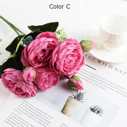 bouquet de fleurs artificielles pour décoration de jardin et mariage - vue 13 sur 18