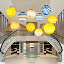 suspension acrylique design créatif cosmos et planètes