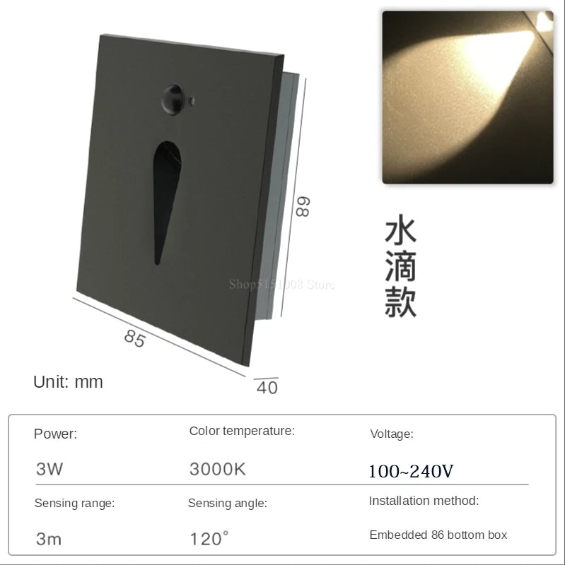 applique murale led à induction avec capteur intégré - vue 17 sur 18