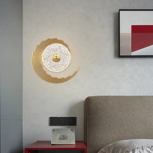 2022 New Year Decoration Wall Lamp Golden Luxury Creative Wall Sconces Nordic Background Wall Bedside Lamp Scandinavian Light - vue 10 sur 9