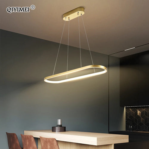 suspension led moderne rectangulaire avec télécommande lampara - vue 4 sur 12
