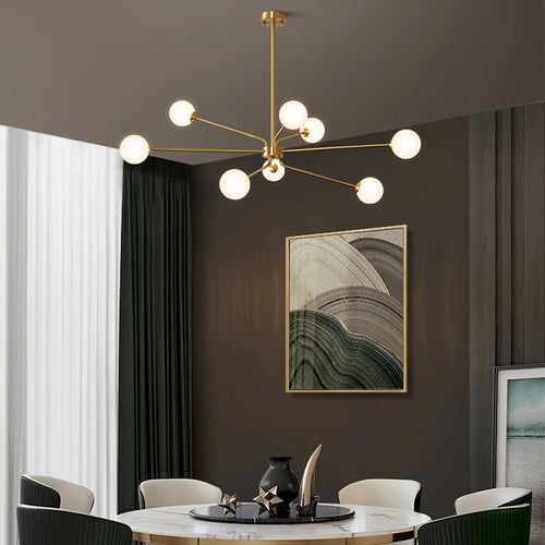 lustre décoratif en cuivre pour un intérieur nordique - vue 3 sur 9