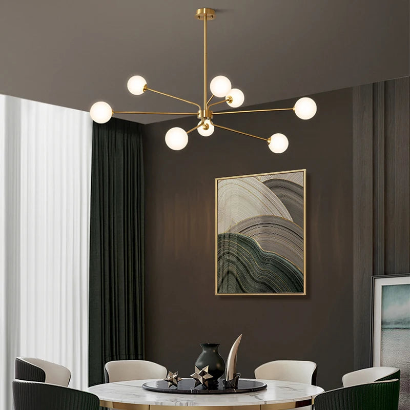 lustre décoratif en cuivre pour un intérieur nordique - vue 2 sur 9