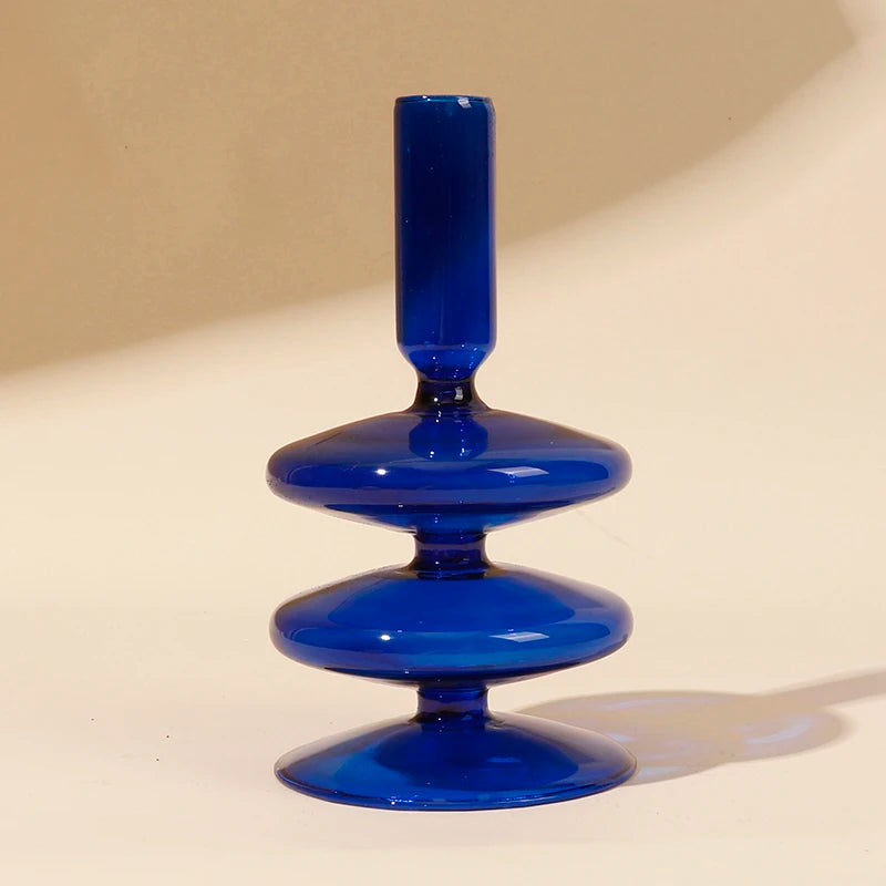 bougeoirs en verre pour décoration romantique et fêtes - vue 12 sur 14