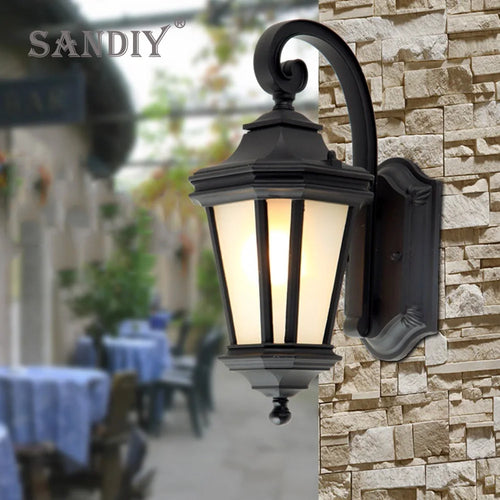 SANDIY Vintage applique murale extérieure IP65 étanche applique pour maison porte porche Villa jardin rétro extérieur applique E27/E26 - vue 2 sur 7