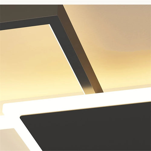 plafonnier à cadre carré moderne avec lumières led - vue 6 sur 12
