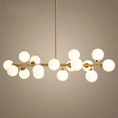lampe design scandinave en verre laiteux avec support