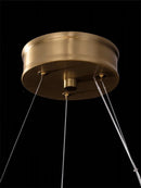 lustre en cuivre simple avec feuilles design led style chinois