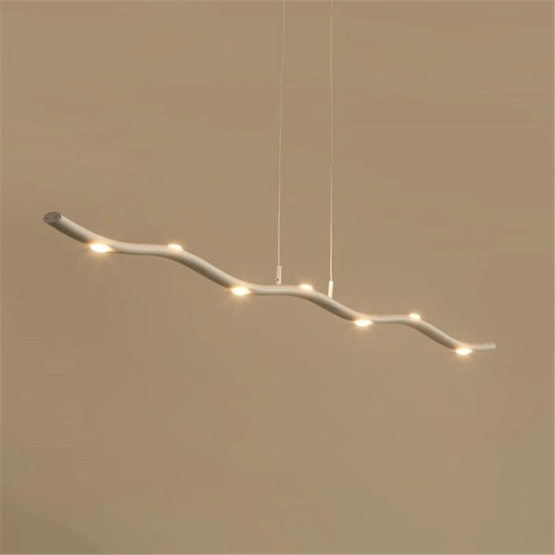 suspension led design post-moderne simple courbe - vue 4 sur 7