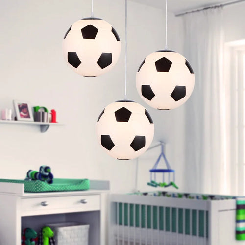 té enfants suspension lumières pour chambre enfants Football basket-ball lampes suspendues chambre luminaire moderne mignon décoration - vue 4 sur 4