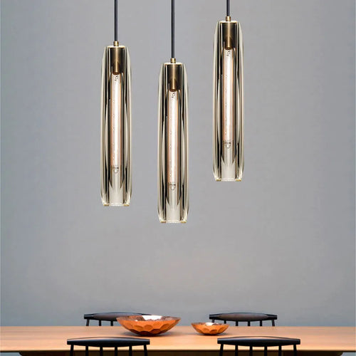 Suspension en cristal de luxe postmoderne entièrement en cuivre - vue 6 sur 6