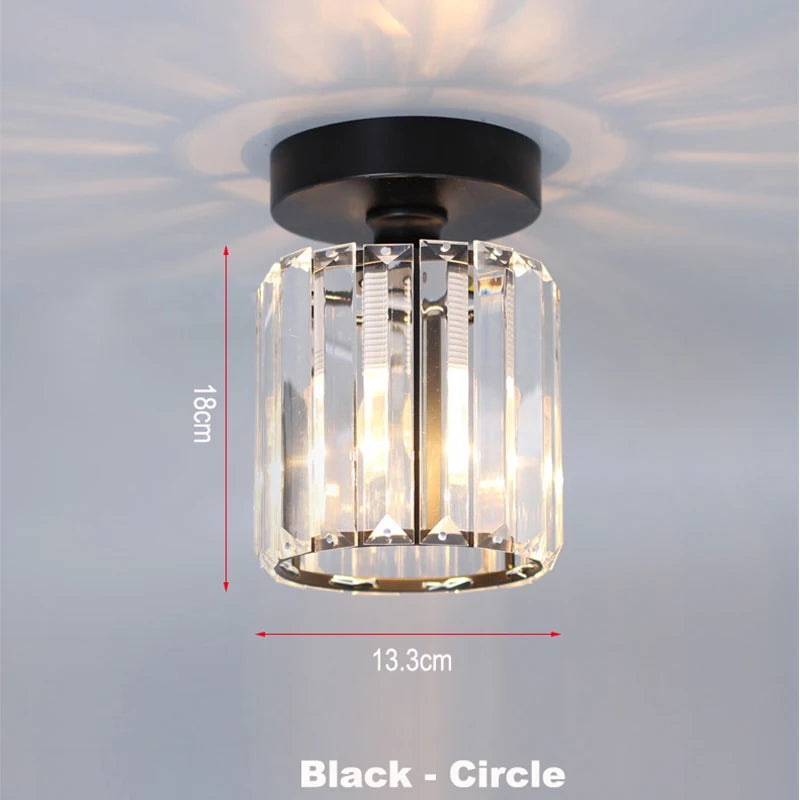 plafonnier cristal led lumières carré rond salon