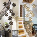 lustre moderne en boule de verre en spirale g4 pour duplex nordique