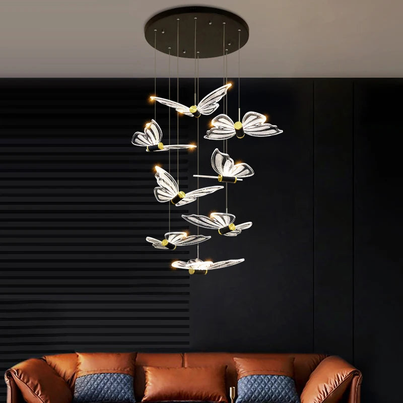 lustre moderne design papillon pour intérieur élégant et chaleureux - vue 1 sur 16