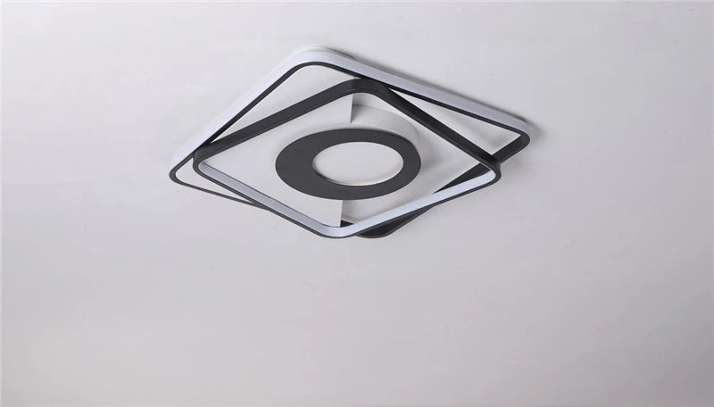 plafonnier led carré moderne à intensité variable pour intérieur maison - vue 4 sur 6