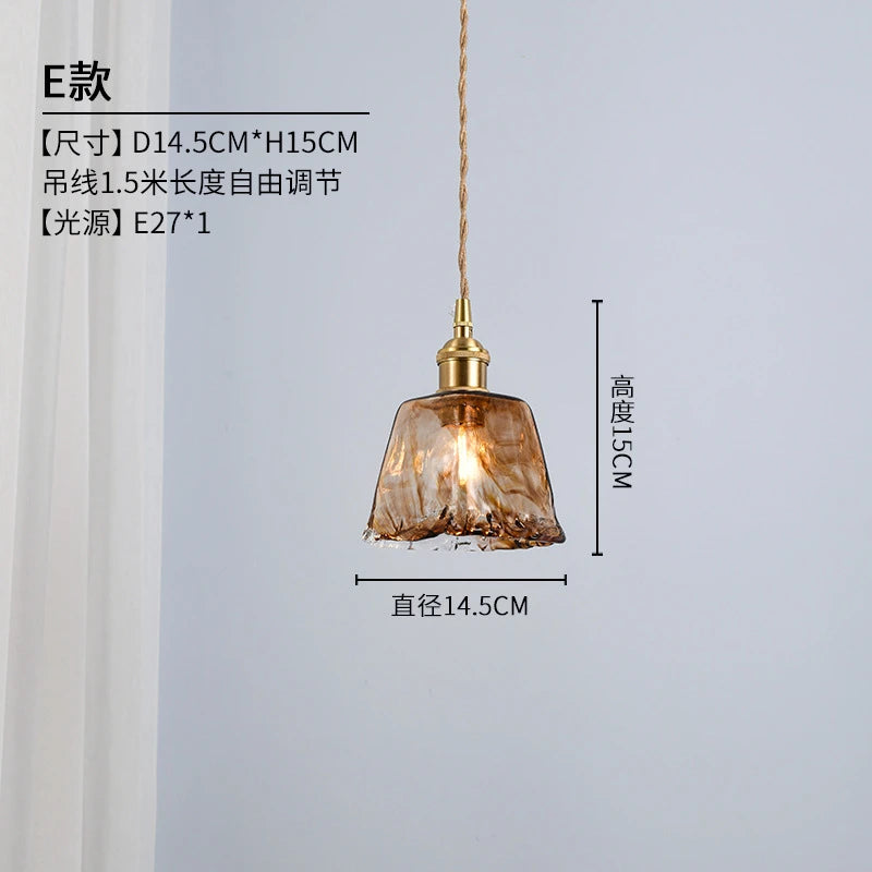 suspension en verre rétro style industriel pour intérieur décoratif - vue 7 sur 11