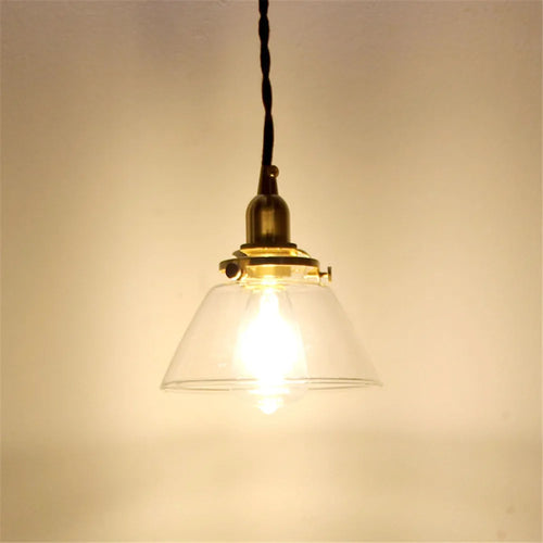loft industriel led suspension lumière rétro laiton verre suspension antique droplight - vue 2 sur 8