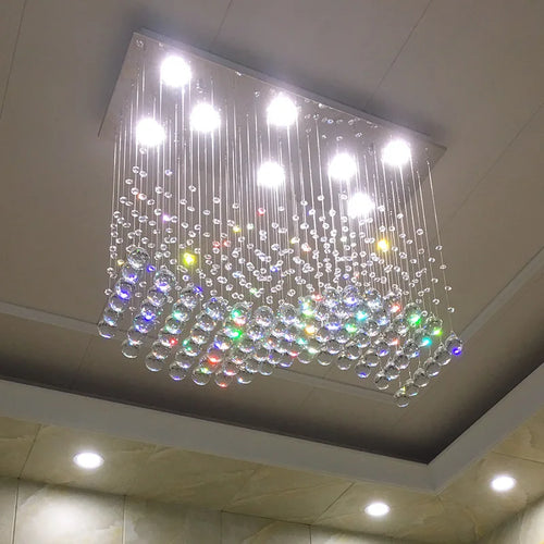 lustre moderne en cristal pour décoration intérieure élégante - vue 4 sur 6