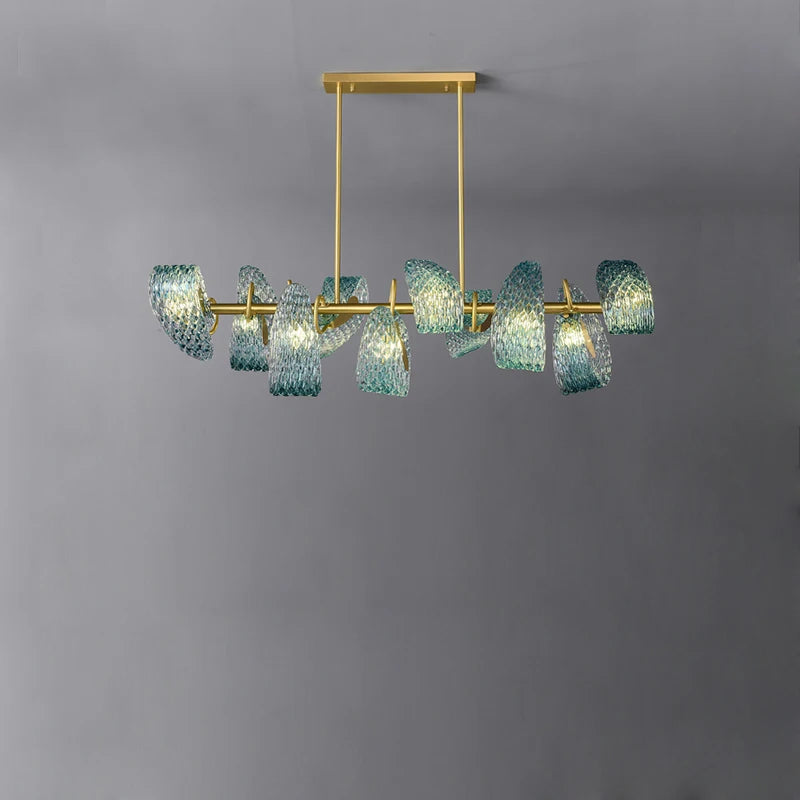 applique murale moderne en verre design doré et cuivré - vue 5 sur 14