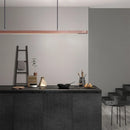suspension en bois avec lumière led pour table à manger