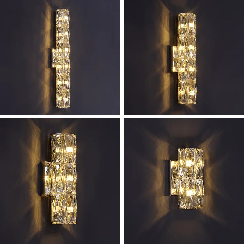 applique murale moderne en cristal décoration intérieure étoile élégante - vue 5 sur 18