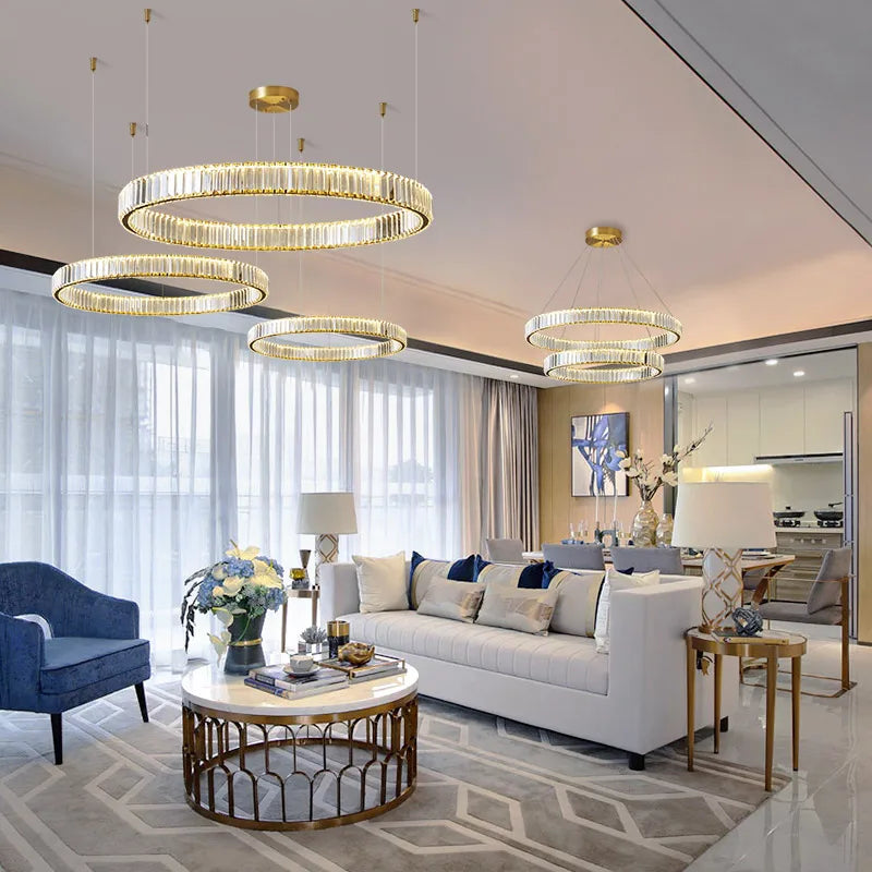 lustre moderne en cristal design haut de gamme élégant et raffiné - vue 5 sur 18