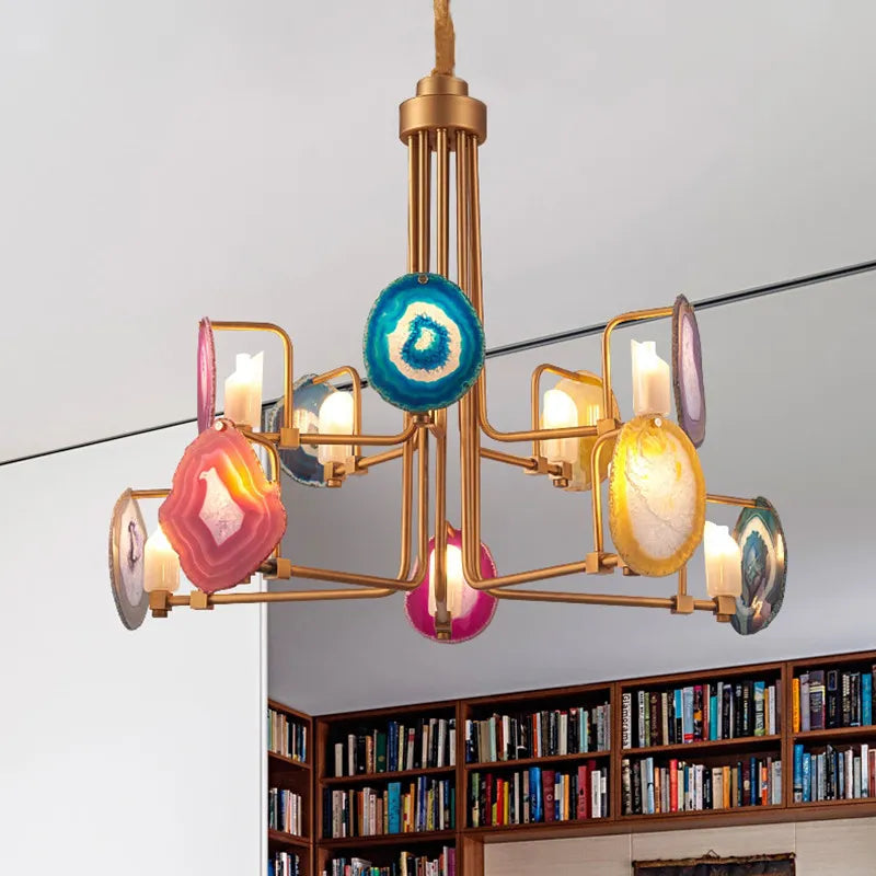 Lustre créatif nordique en Agate à deux niveaux - vue 1 sur 9