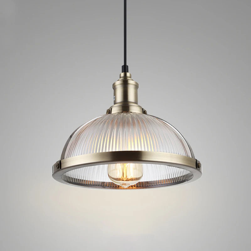 Vintage Suspension Luminaires Suspendus Abat-Jour En Verre Loft Luminaire Suspension Lampe de Suspension Led Pour Salle à manger Bureau E27 - vue 5 sur 8