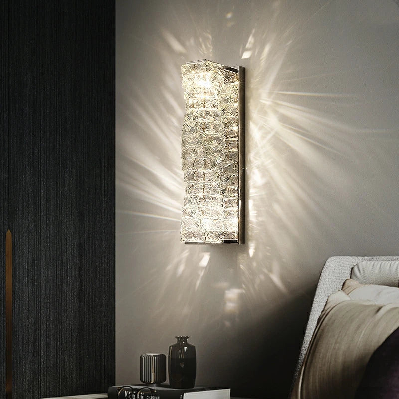 applique murale moderne en cristal décoration intérieure étoile élégante - vue 2 sur 18