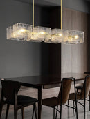 lustre moderne ondulation d'eau zhongdao luxe artistique verre
