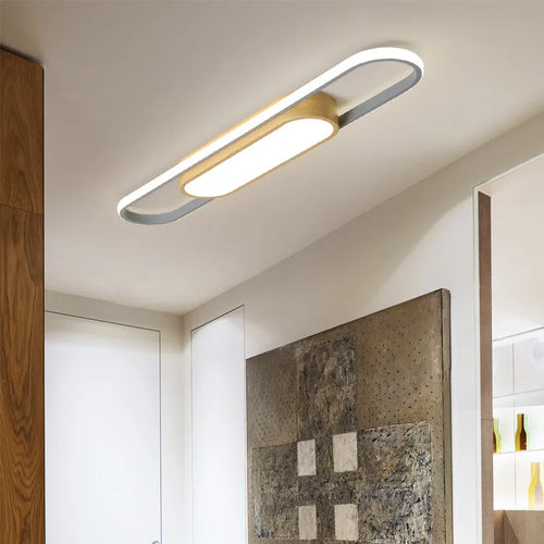 plafonnier led longue bande simple et moderne pour éclairage - vue 5 sur 9