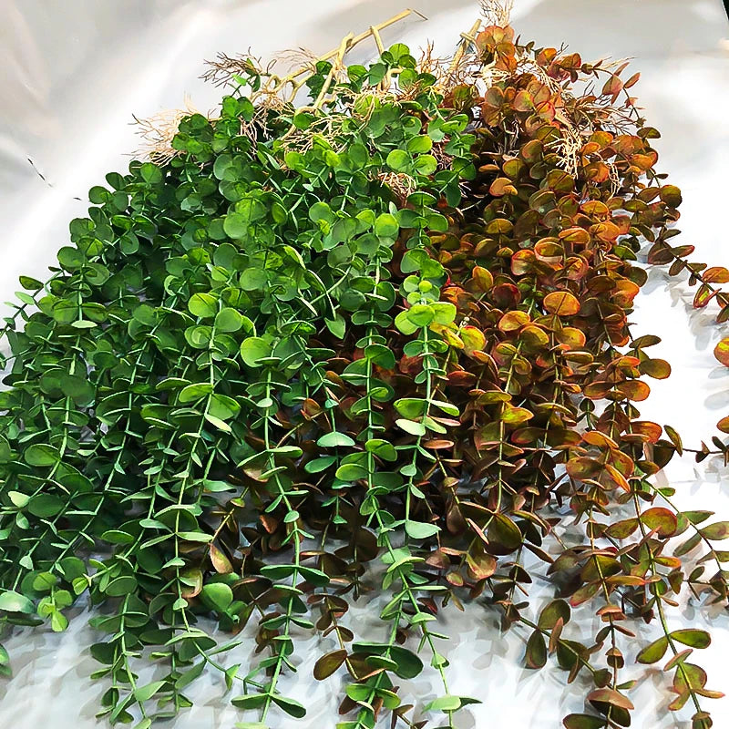 plantes artificielles en rotin d'eucalyptus pour décoration murale et extérieure - vue 3 sur 8