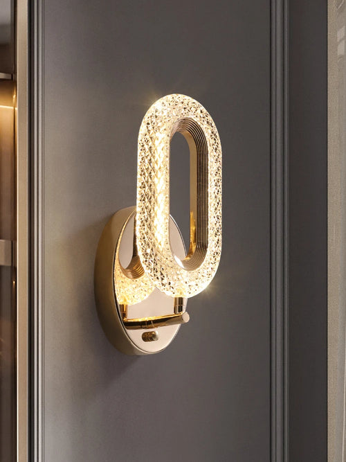 applique murale à led abat-jour diamant design moderne pour intérieur - vue 2 sur 8