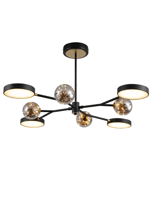 lustre style nordique en verre led pour décoration intérieure - vue 7 sur 8
