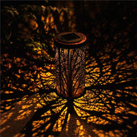 lanterne solaire rétro en fer pour jardin extérieur