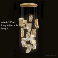 lustre led moderne pour escalier et magasin de vêtements
