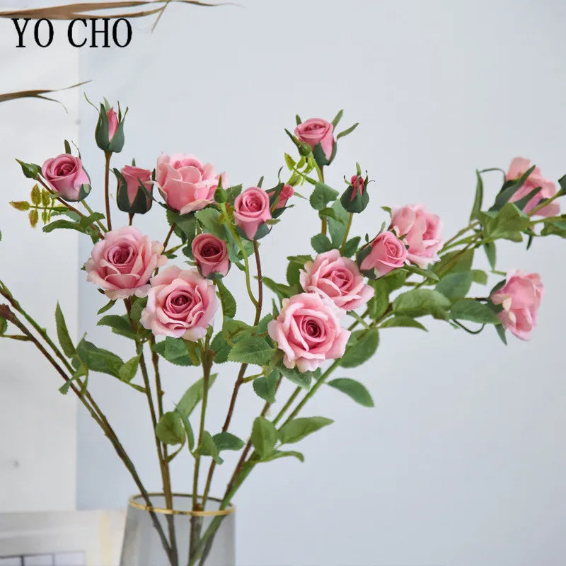 fleurs de roses artificielles en soie pour mariage et décoration - vue 3 sur 14