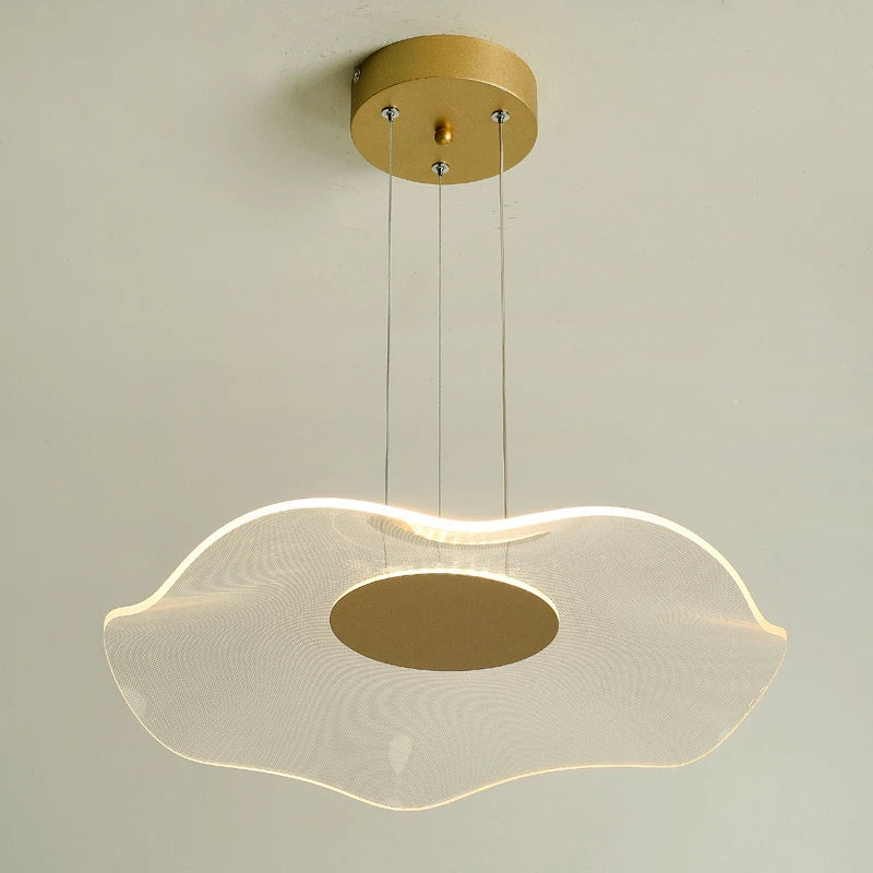 lampe led simple moderne lustre nordique feuille de lotus gradation - vue 4 sur 8